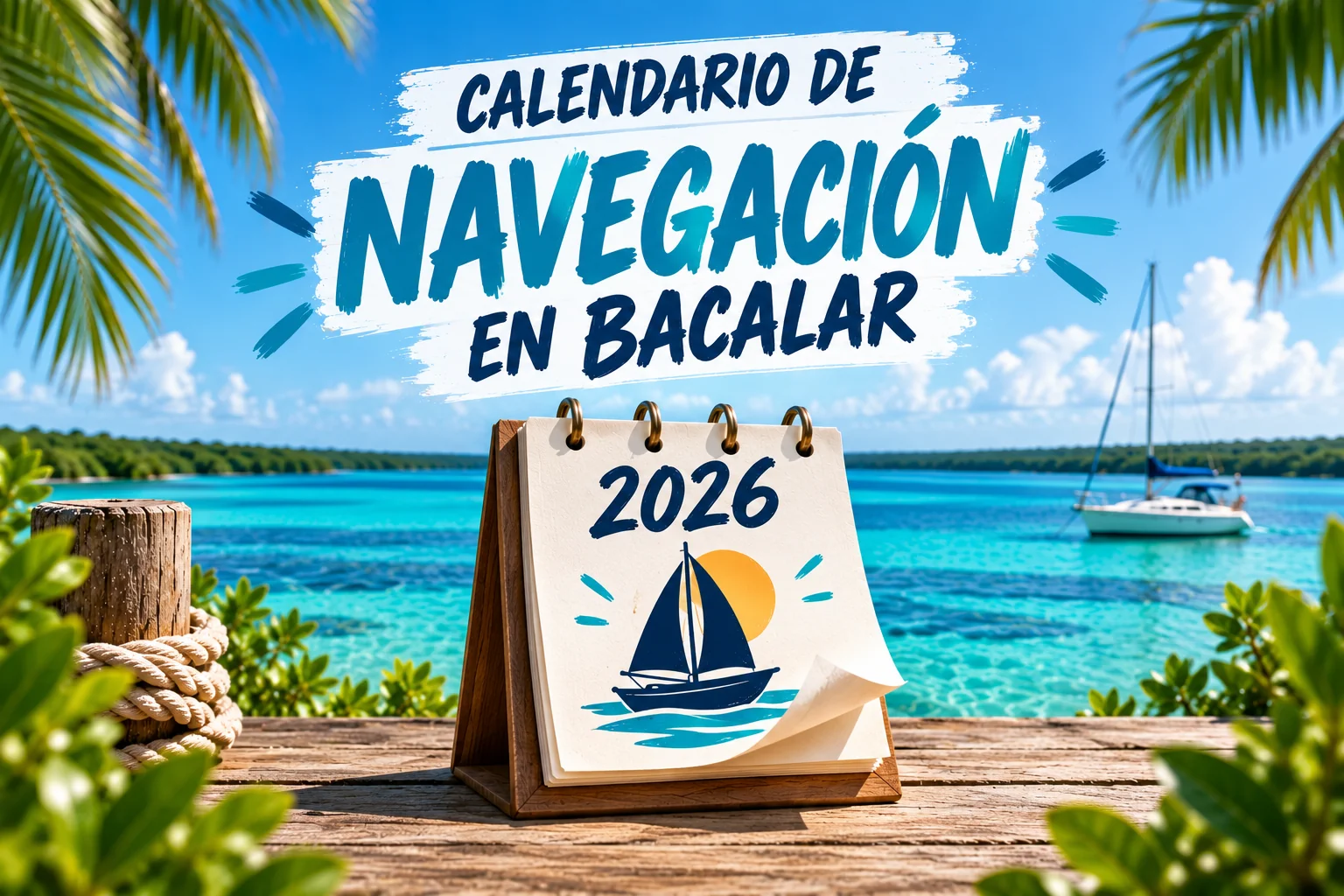 Calendario de navegación en Bacalar 2026